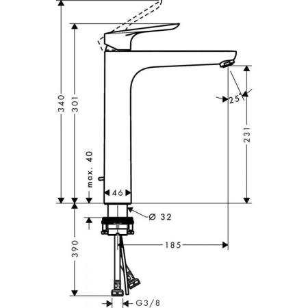 Hansgrohe 71162000 Logis Смеситель для раковины 230, хром