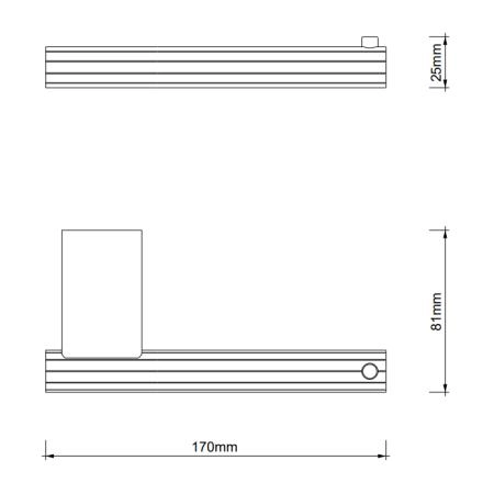 Decor Walther OF.LINE TPH Держатель т/б, подвесной, цвет: Champagner