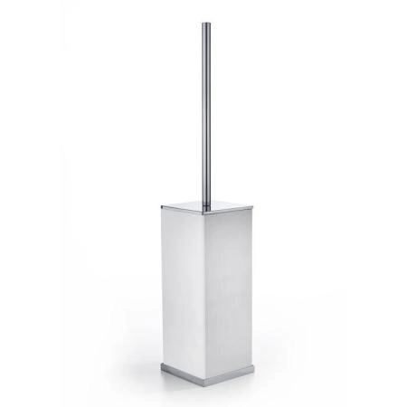 3SC Mood Deluxe White Туалетный ёршик, напольный, композит Solid Surface, цвет: белый матовый/хром