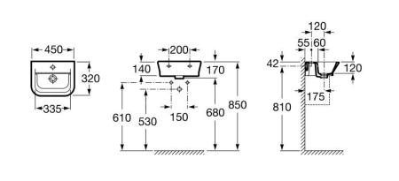 Раковина Roca Gap 327477000 мини мебельная 45