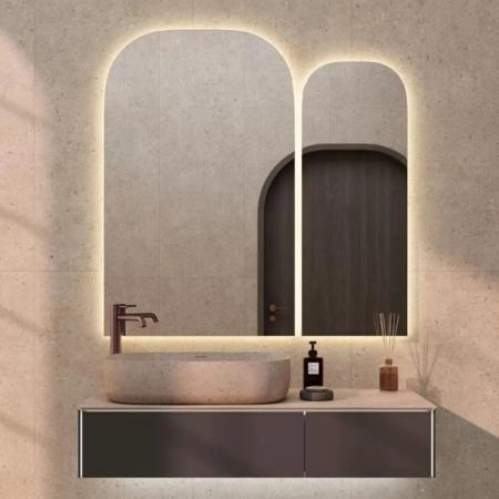 Зеркало Kerama Marazzi VETRATA ВЕТРАТА VE.R.mi.100\WHT Р 400х1035 мм, сенсор со сменой цвета подсветки и антизапотевание, белое  