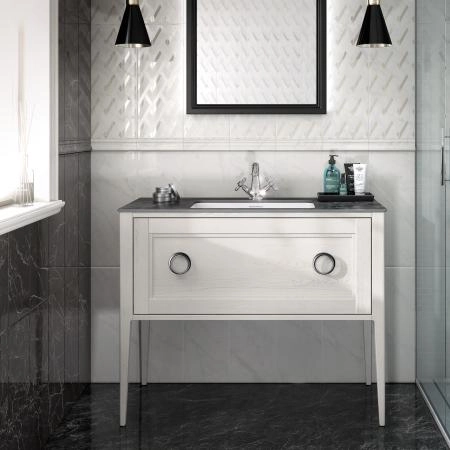 Тумба Kerama Marazzi PLAZA CLASSIC ПЛАЗА КЛАССИК PL.CN.100.1\WHT.M напольная 1 ящик 100, белая матовая