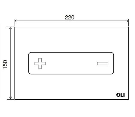 Панель механическая двойная OLI OCEANIA 054554, стекло, белый