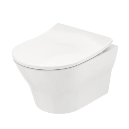 TOTO MH Унитаз подвесной, 394x530x339мм, безободковый, без сиденья, Tornado Flush, CeFiONtect, цвет: белый