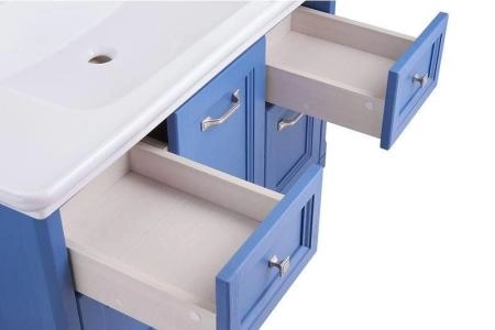 Тумба ASB Woodline Толедо 105 Smalt синий без раковины