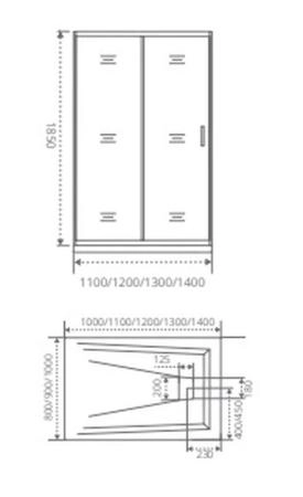 Душевая дверь GOOD DOOR JAZZE WTW-110-B-BR 110 тонированное