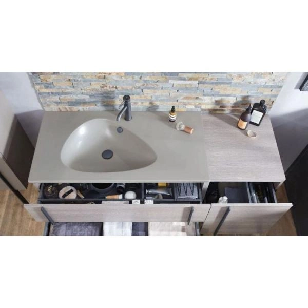 Раковина Jacob Delafon NOUVELLE VAGUE EXAQ112-Z-MG2 101 см подвесная цвет серый