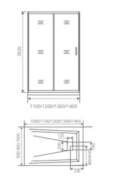 Душевая дверь GOOD DOOR JAZZE WTW-110-B-BR 110 тонированное