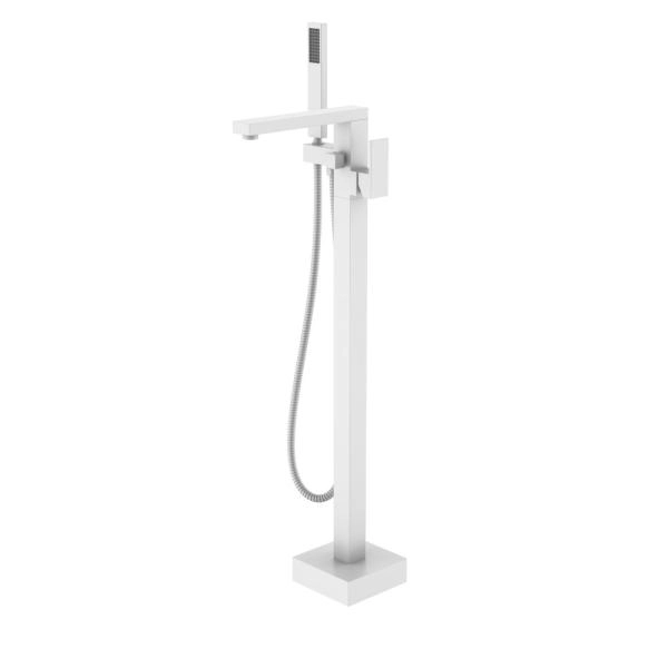 Смеситель напольный Boheme QUBIC Matt White 479-MW
