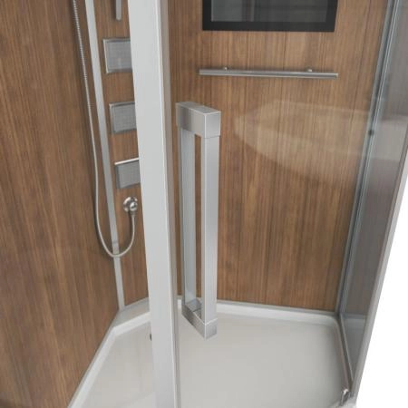 Душевая кабина Niagara Luxe NG-7717WD (1000x1000х2150) низкий поддон стенки ДЕРЕВЯННЫЕ