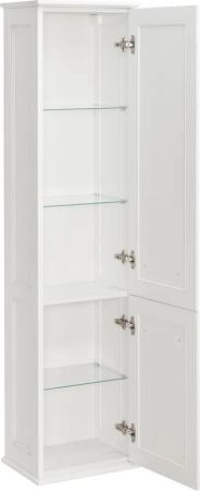 Пенал ASB-Woodline Венеция 40 Белый (патина серебро)