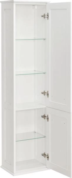 Пенал ASB-Woodline Венеция 40 Белый (патина серебро)