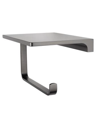 Держатель для туалетной бумаги с полкой WONZON & WOGHAND ECLIPSE, Темный графит (WW-9126-BGM)