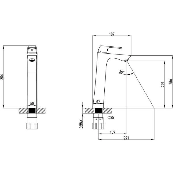 Смеситель Lemark Unit LM4509C для раковины