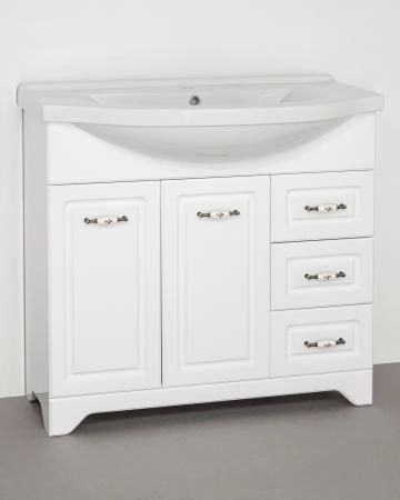 Тумба под раковину Style Line Elfante Олеандр-2 90 (3 ящ.) напольная с ящиками, белая