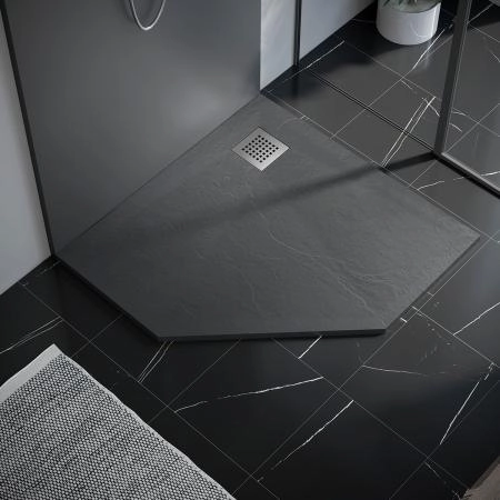 Поддон для душа Vincea из искусственного камня VST-4SP1010G, 1000*1000*25, серый