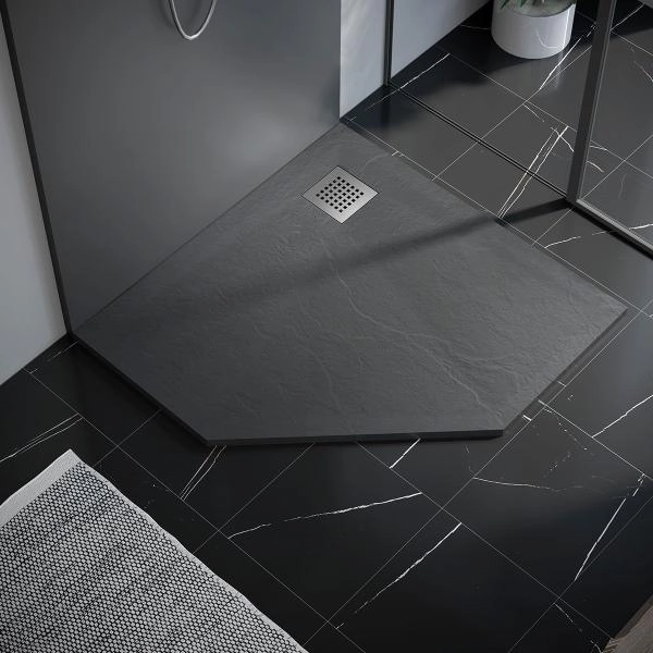 Поддон для душа Vincea из искусственного камня VST-4SP1010G, 1000*1000*25, серый