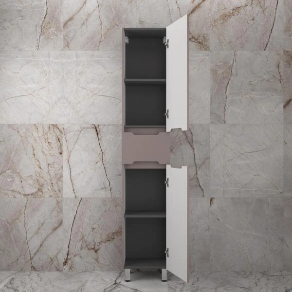 Колонна напольная Style Line Матис 36 см 1 ящик, тауп темный, PLUS, ЭМАЛЬ