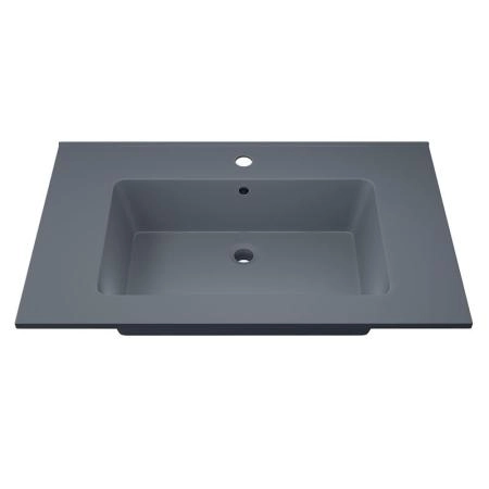 Раковина кварцевая Uperwood Parma Quartz, 75 см, серая матовая, бетон