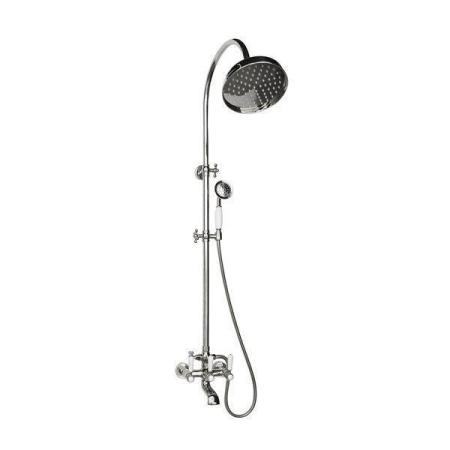 Душевая колонна Magliezza BIANCO 1202-cr со смесителем, верхним и ручным душем TL-3-cr, тропическая лейка - d-200mm. хром
