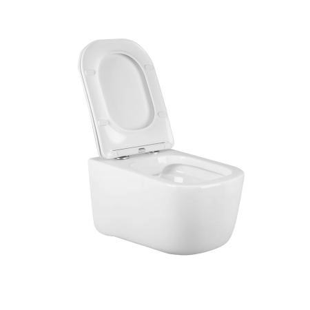 Унитаз подвесной Vincea Core VT1-28 безободковый, цвет белый, ультратонкое soft-close сиденье