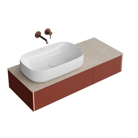Тумба Kerama Marazzi MAGICA МАДЖИКА MA.120.2\VR.M подвесная 120, 2 ящика, венецианский красный матовый