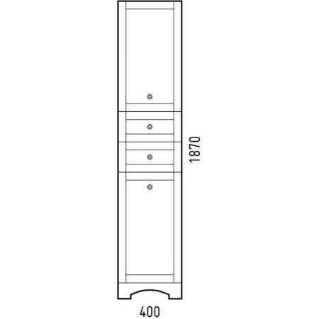 Шкаф-пенал Corozo Техас 40, корзина