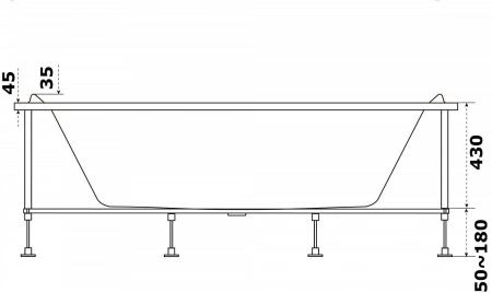 Ванна акриловая Azario Верда 180х80 ВРВ0001