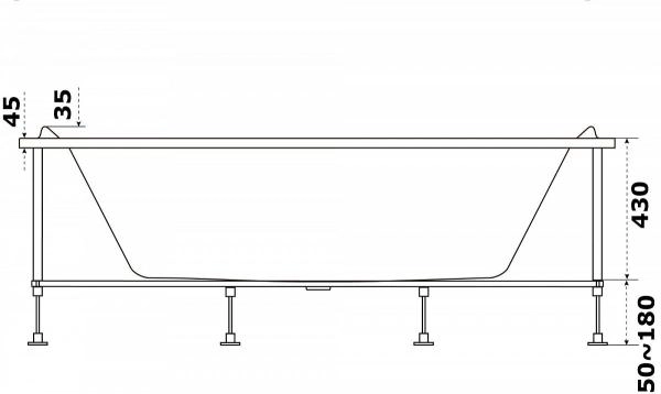Ванна акриловая Azario Верда 180х80 ВРВ0001