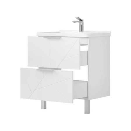 Тумба для ванной Volna Twing 70.2Y белый глянец напольная (Миранда) раковина отдельно