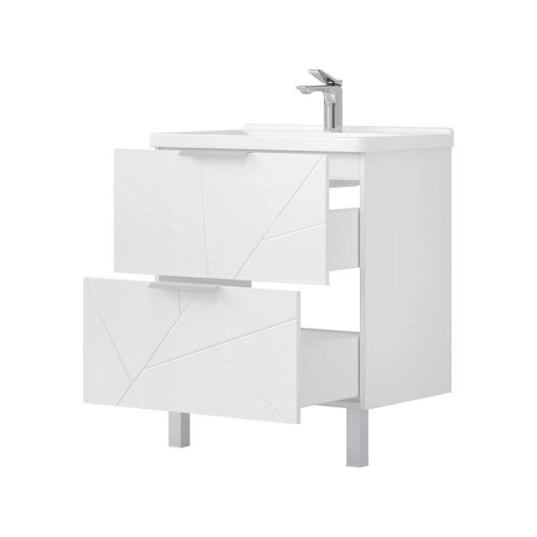 Тумба для ванной Volna Twing 70.2Y белый глянец напольная (Миранда) раковина отдельно