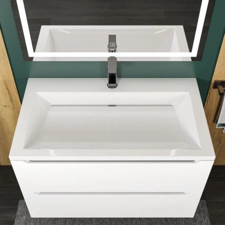 Раковина Uperwood Infinity 80 см, белая глянцевая