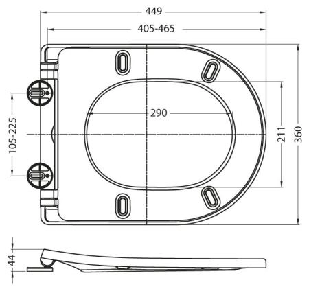 Сиденье для унитаза BELBAGNO FLAY-R BB2031SC быстросъемное, дюропласт, soft close, металическое крепление