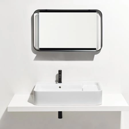 Simas Hop Раковина чаша подвесная 80x50xh18 см, без отв. для смесителя, цвет: белый