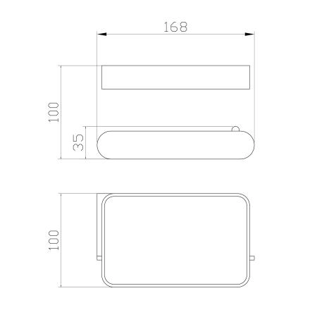 Держатель для туалетной бумаги с полкой WONZON & WOGHAND CARBON, Черный (WW-7726)