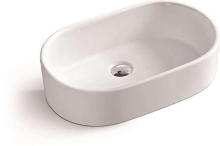 Раковина SantiLine SL-1018 56x35 на столешницу керамическая Белый