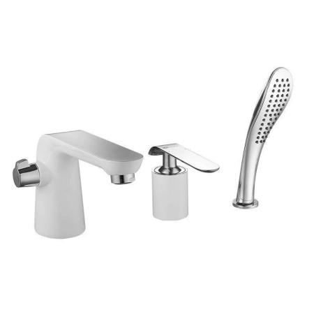 Смеситель Lemark Melange LM4947CW на борт ванны , хром/белый