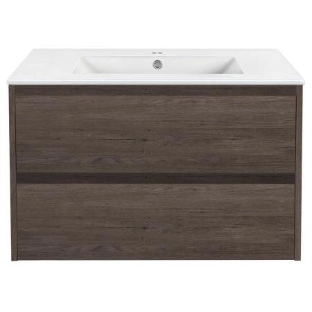 Тумба под раковину Vincea Gio 800 подвесная, 2 выкатных ящика soft-close, R.Oak