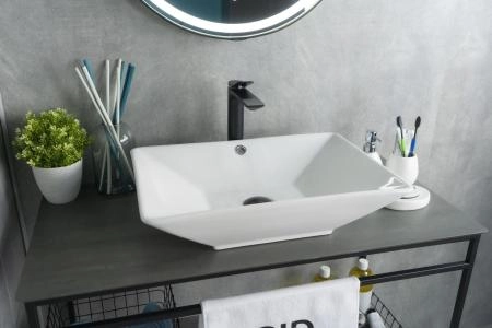 Раковина Gid N9212 56x38 на столешницу белая