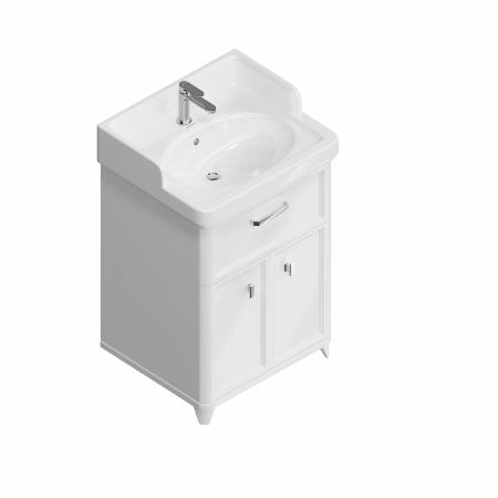 Тумба Kerama Marazzi POMPEI ПОМПЕИ PO.N.60.1\WHT напольная с ящиком и дверцами 60, белая глянцевая