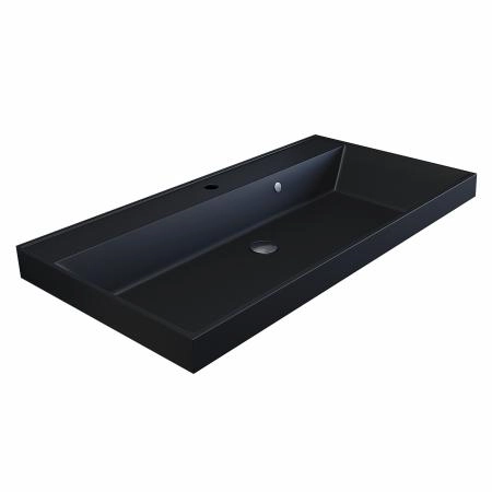 Раковина кварцевая Uperwood Classic Quartz 90 см, черная матовая, уголь