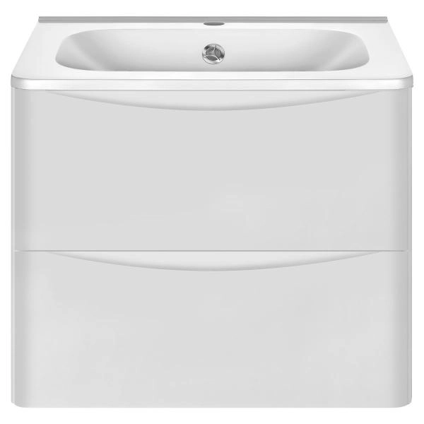 Тумба под раковину Vincea Paola 600 подвесная, 2 выкатных ящика soft close, G.White