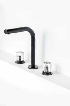 Смеситель на столешницу Boheme ELEGANTE на 3 отв. BLACK 152-B-EL