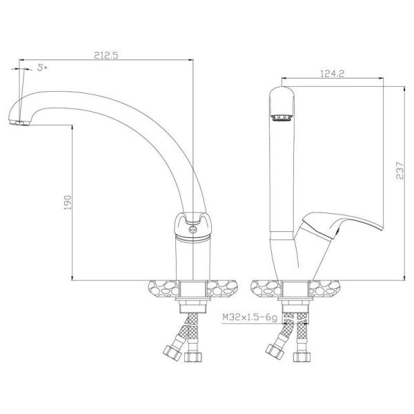 Смеситель Rossinka Y35-23U для кухни