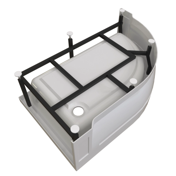 Поддон к душевому углу Соул 3 120х80 (правое исполнение, поддон на раме-подставке с устройством слива)