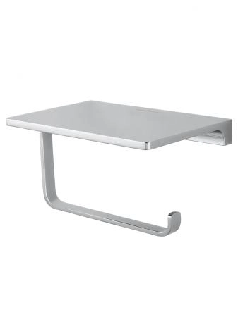 Держатель для туалетной бумаги с полкой WONZON & WOGHAND ECLIPSE, Хром (WW-9126-CR)