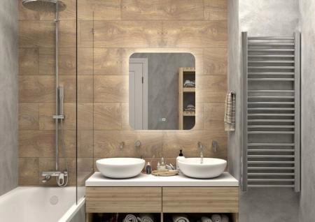 Зеркало Континент Burzhe medium 600x700 ЗЛП2288 с подсветкой