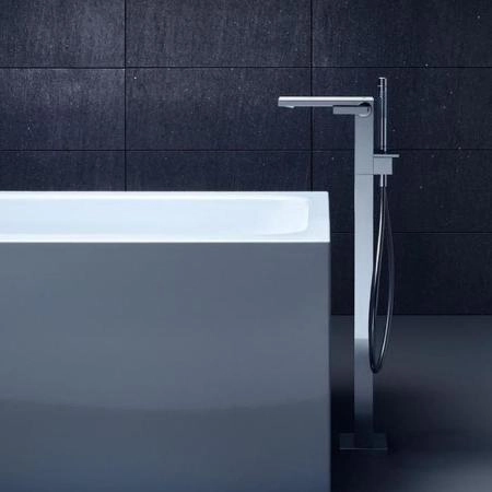Axor MyEdition Смеситель для ванны, напольный, на 1 отв., излив 245мм., внешняя часть, цвет: хром/зеркальное стекло
