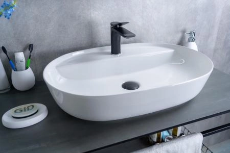 Раковина Gid D1346 61x41 на столешницу белая