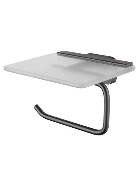 Держатель для туалетной бумаги с полкой WONZON & WOGHAND GRAFFITY, Темный графит (WW-9326)